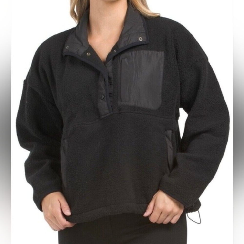 Anthropologie Wilo Black Fleece Size Small